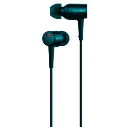 Sony MDR-EX750 h.ear High Resolution Noise Cancelling In-Ear Headphones with In-Line Mic/Remote Viridian Blue